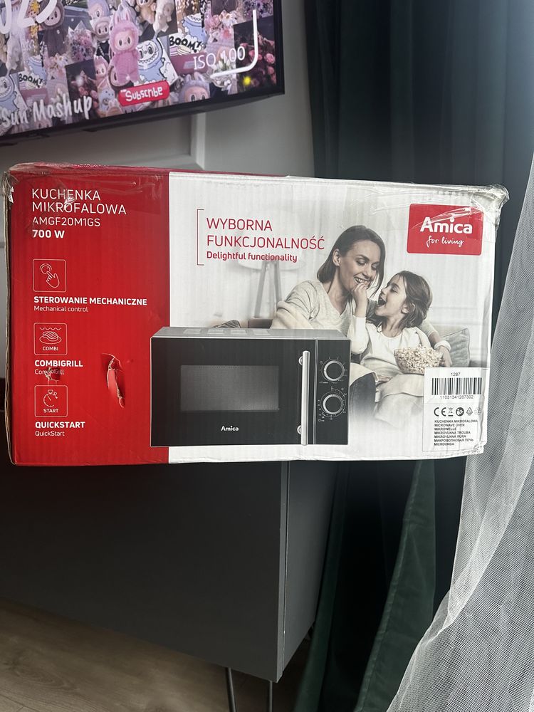 Amica mikrofalowka AMGF20M1GS Nowa
