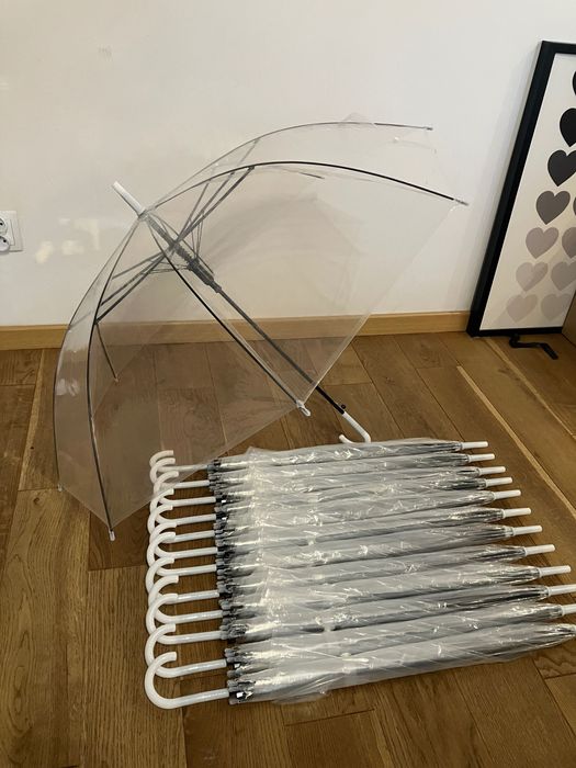 Parasol przezroczysty o średnicy 90cm, 13 szt.