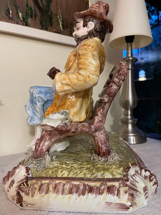 Figurka porcelanowa ceramika wielka ogromna Capodimonte Bossano 38 cm