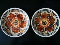 Dwa ceramiczne talerzyki styl Włocławek