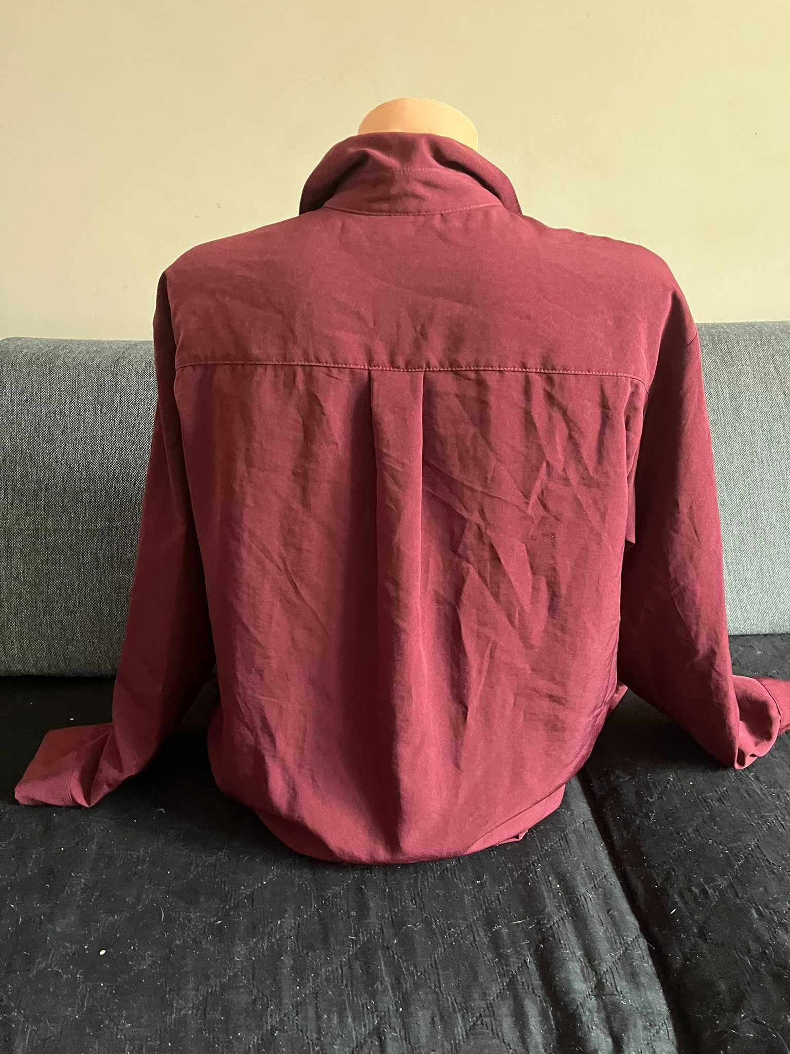 Sukienka koszulowa Topshop M bordowa