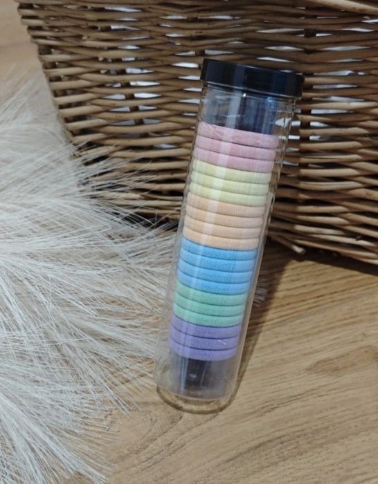 Gumki do włosów dla dziewczynki. Śliczne Pastelowe kolory