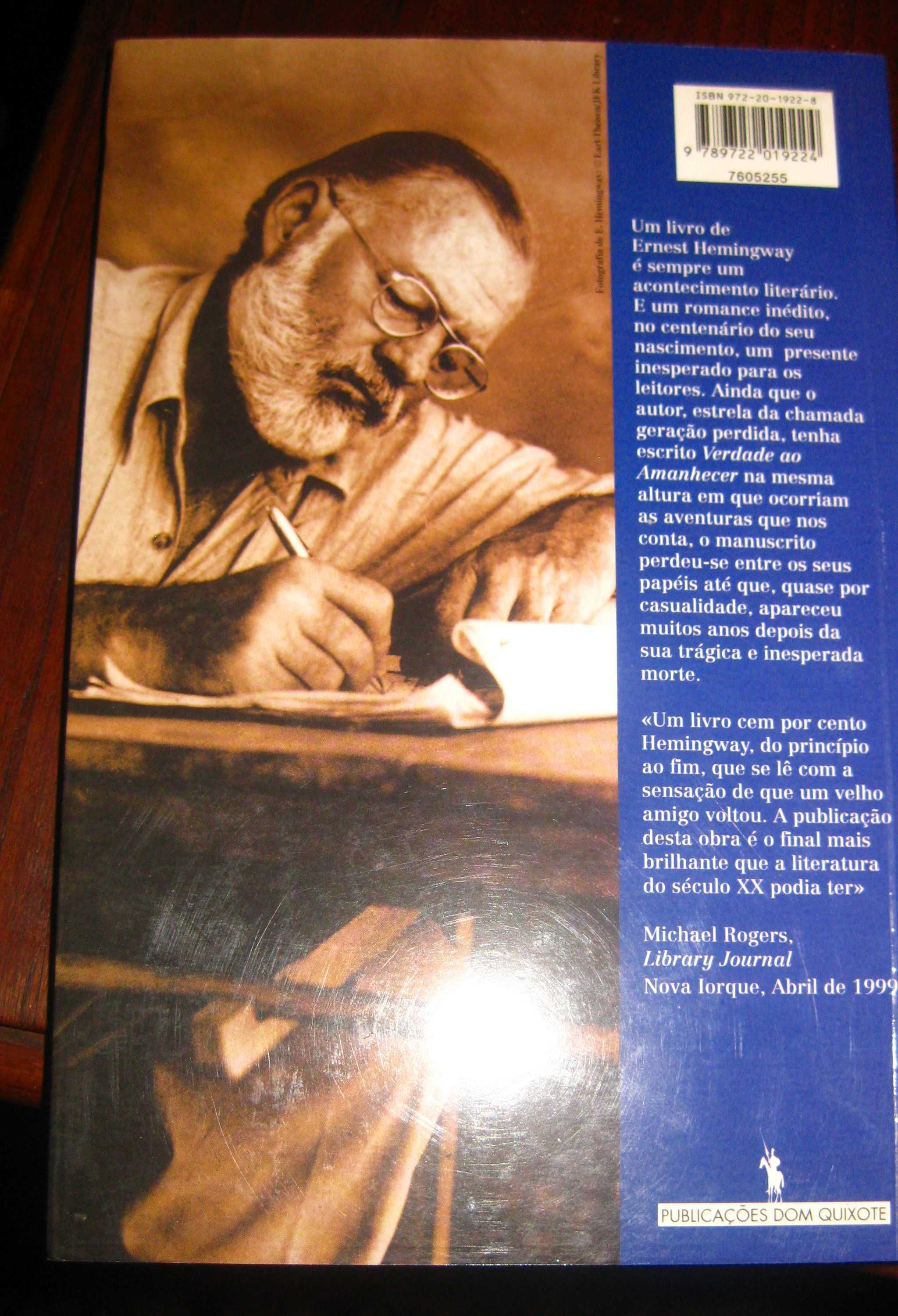 Verdade ao Amanhecer, inédito de Hemingway