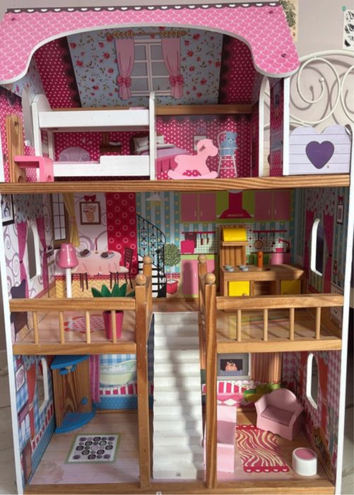 Domek dla lalek duży drewniany