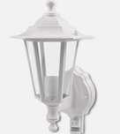 Lampa zewnętrzna, latarnia z czujnikiem ruchu, biała