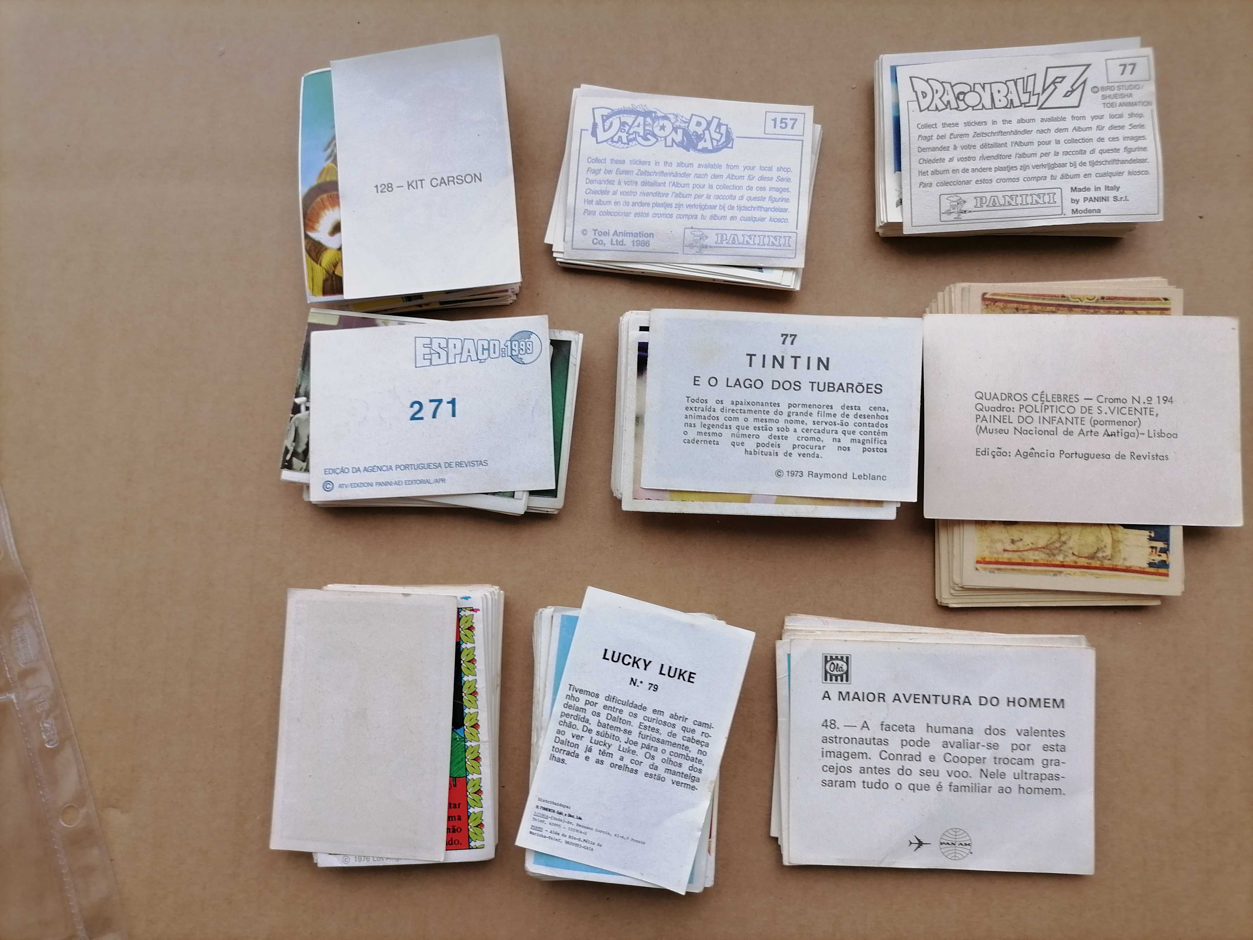 Cromos DragonBallZ, Lucky Luke Tintin, Espaço 1999, DragonBall