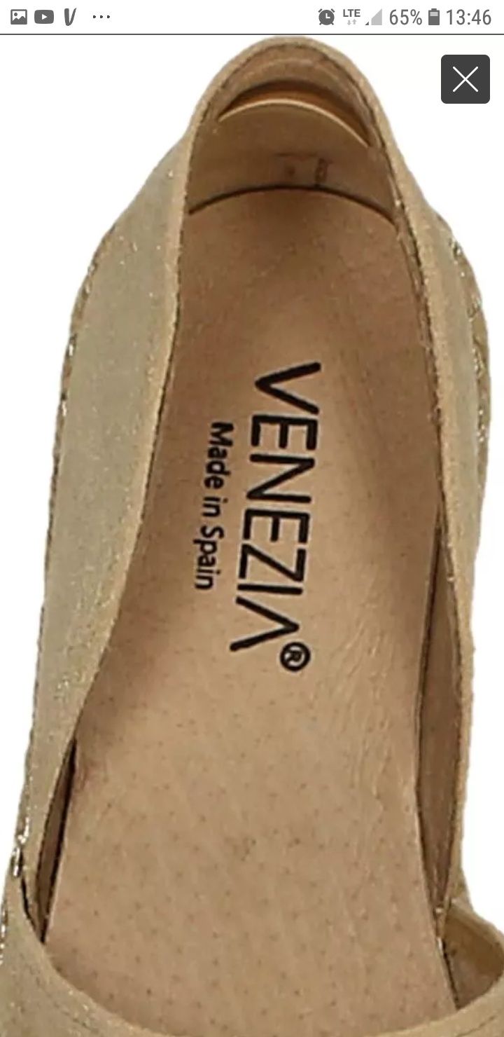 Espadryle skóra nabłyszczana roz.37 Venezia