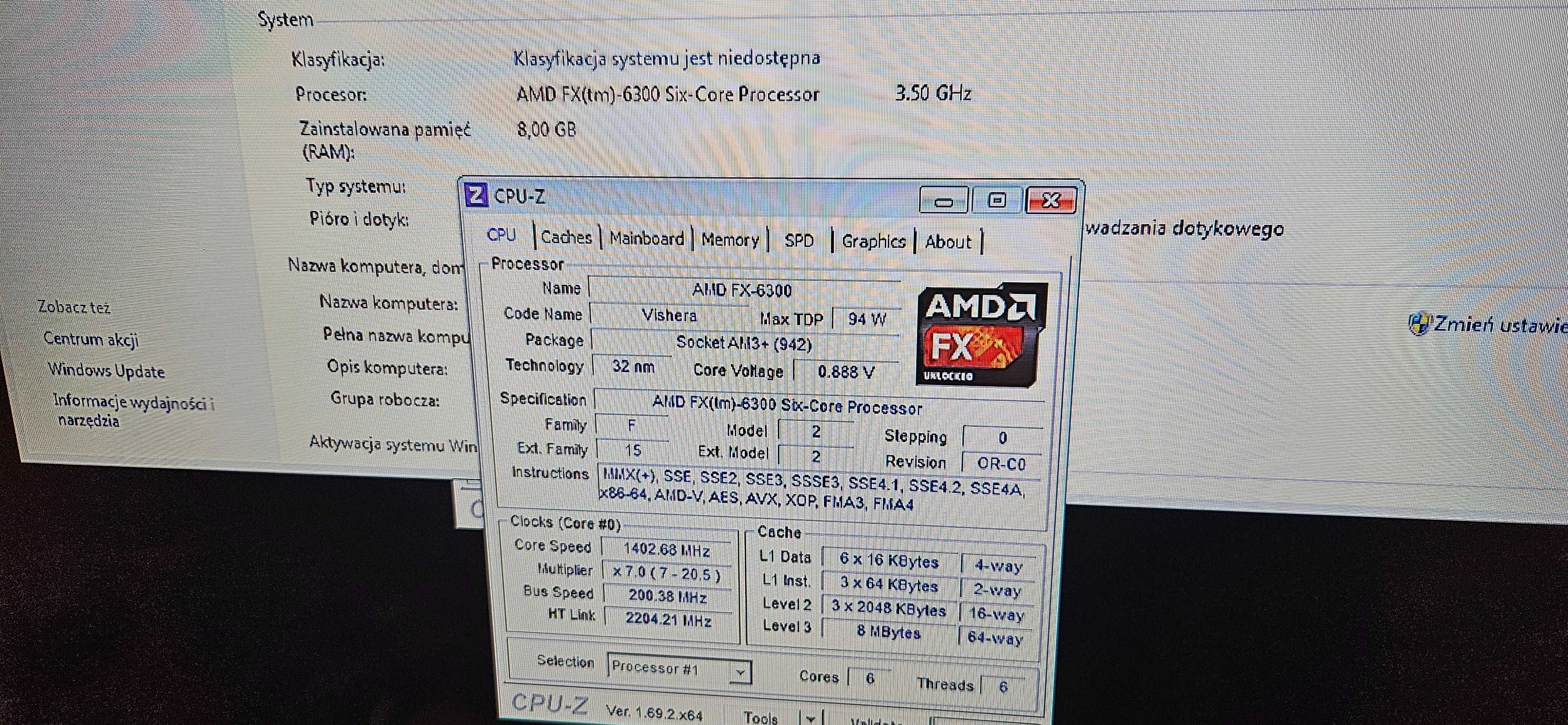Fx 6300 3,5 GHz  Radeon 4890, HD !TB LG DVD  Areo Cool DDR 3 8Gb