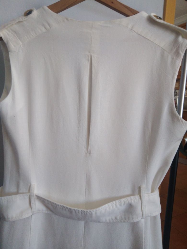 Vestido branco cru