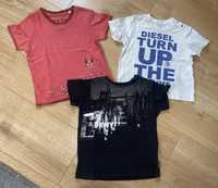 3 t-shirty chłopięce Diesel, DKNY, Guess