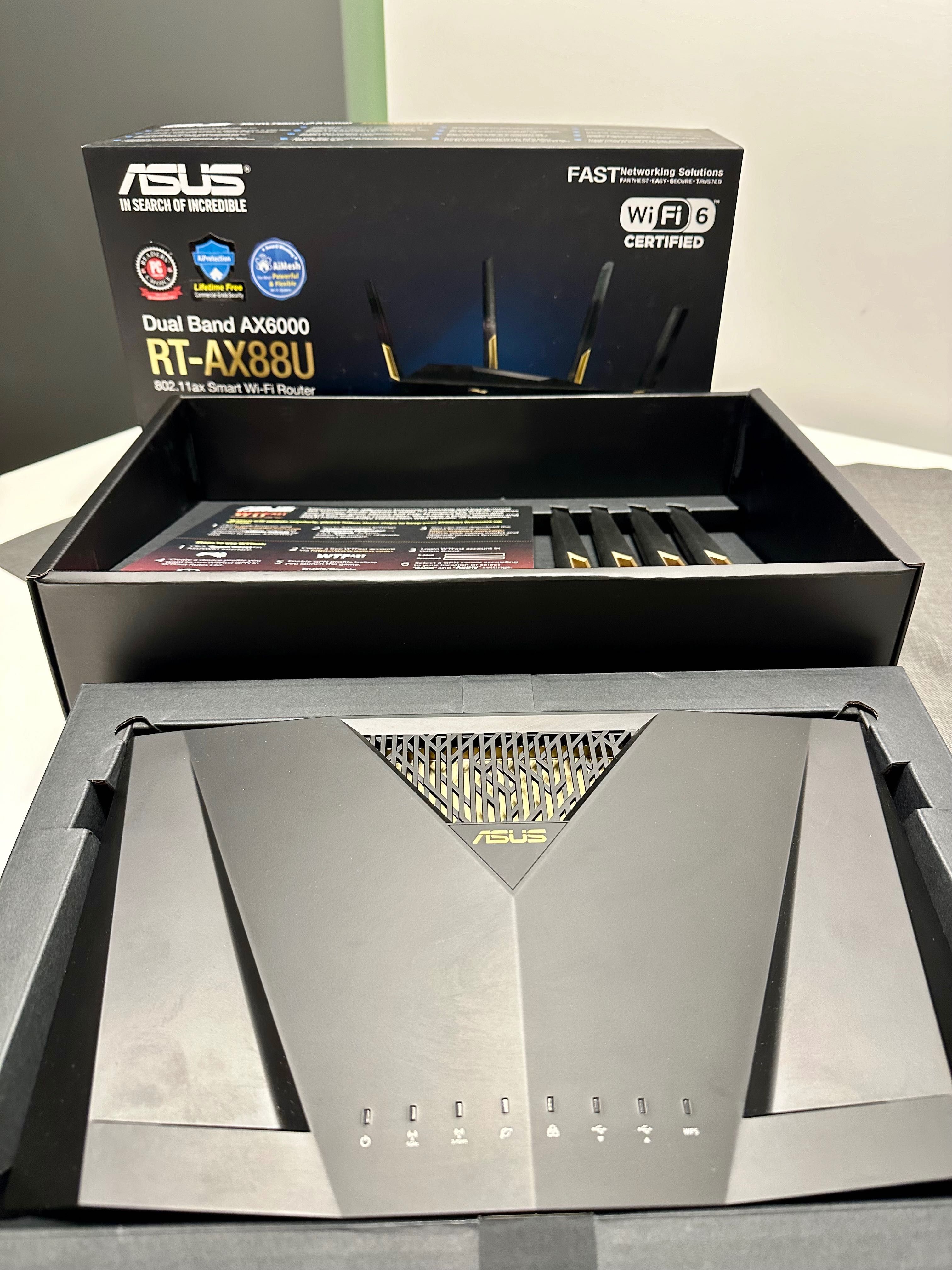 Router ASUS RT-88AX Wi-Fi 6, 2,4GHz&5GHz, MIMO 4x4, tryb boost gaming