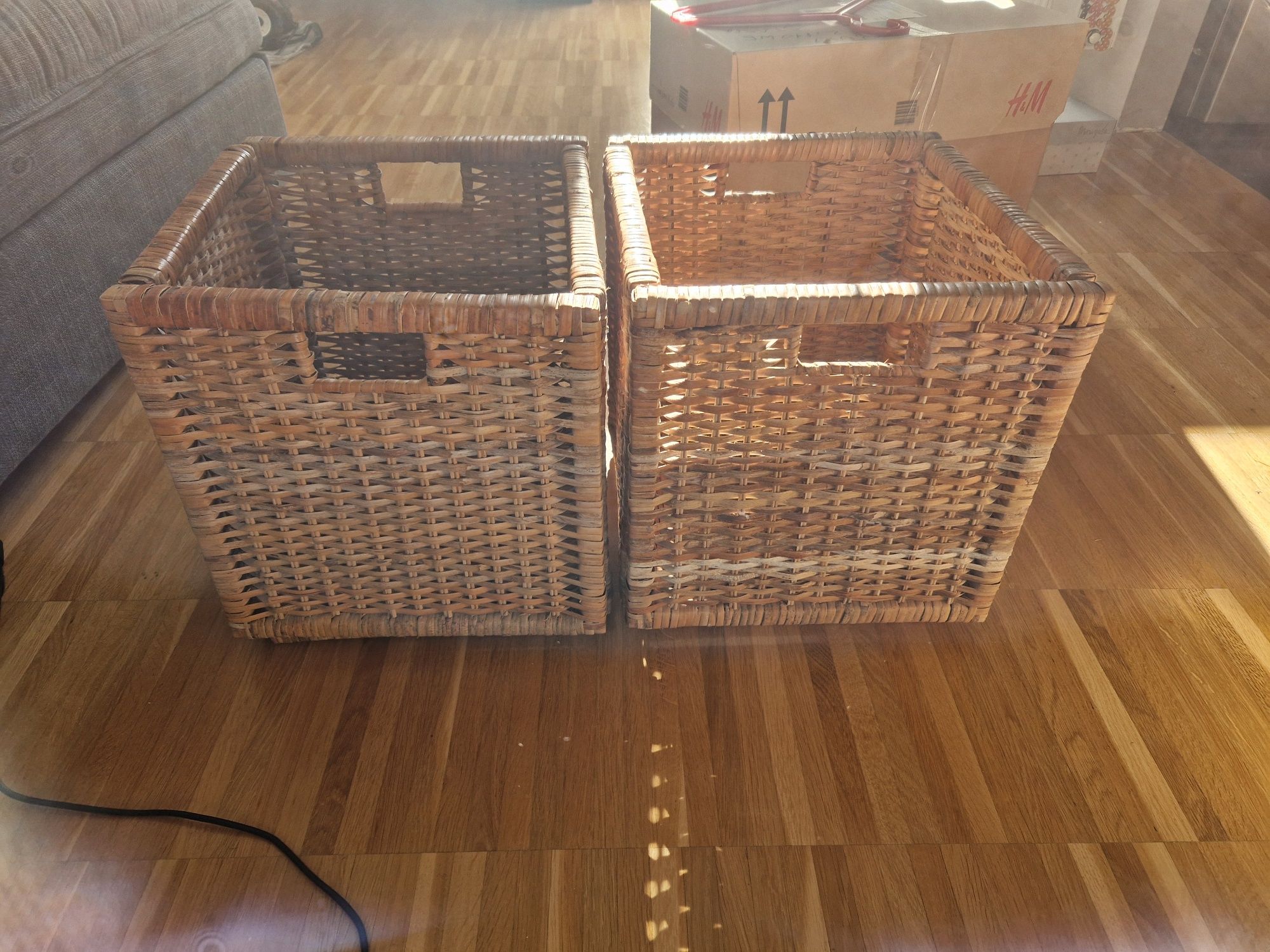 IKEA BRANAS 2 kosze rattanowe