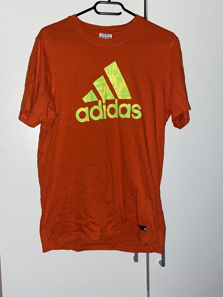 pomaranczowy t-shirt adidas