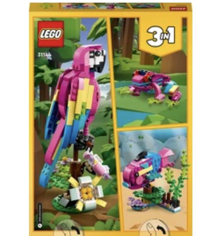 LEGO Creator 3w1 Egzotyczna, różowa papuga