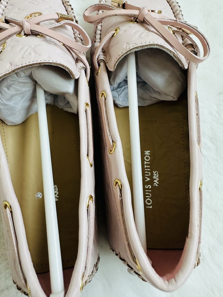 Mokasyny Louis Vuitton - roz. 39 - NOWE- pudrowy róż