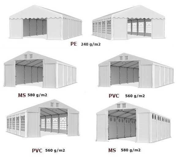 6x8x2m Namiot przemysłowy handlowy pełne boki  Tanio sezonowy S PE