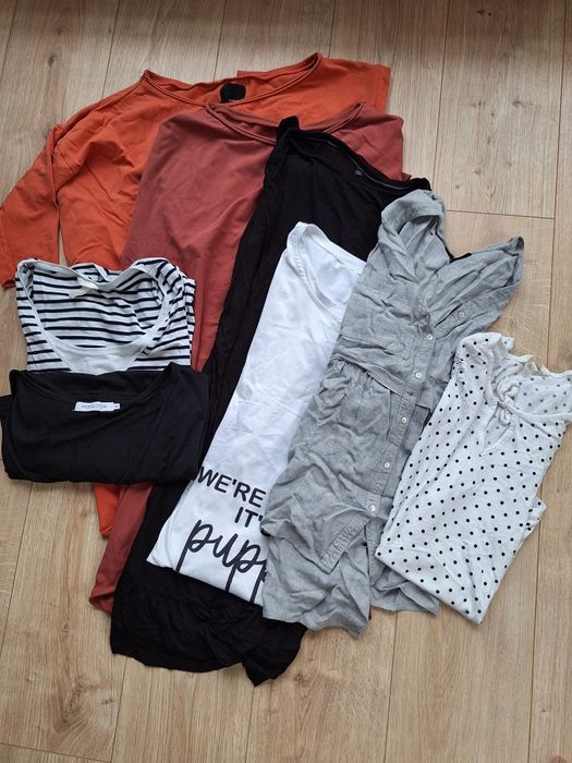 Zestaw ubrań ciążowych/do karmienia r.36 + gratis rajstopy