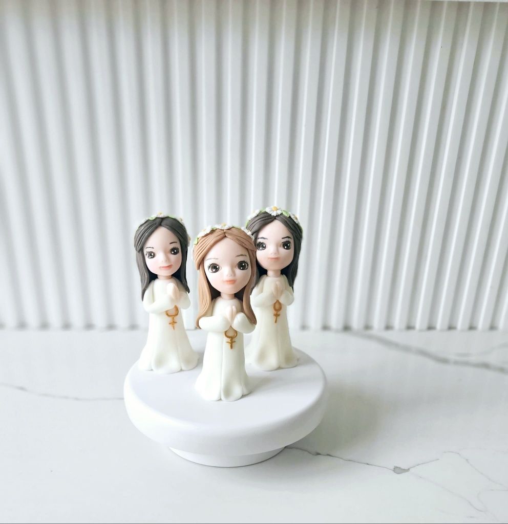 Dziewczynka komunijna na tort topper 3D urodziny