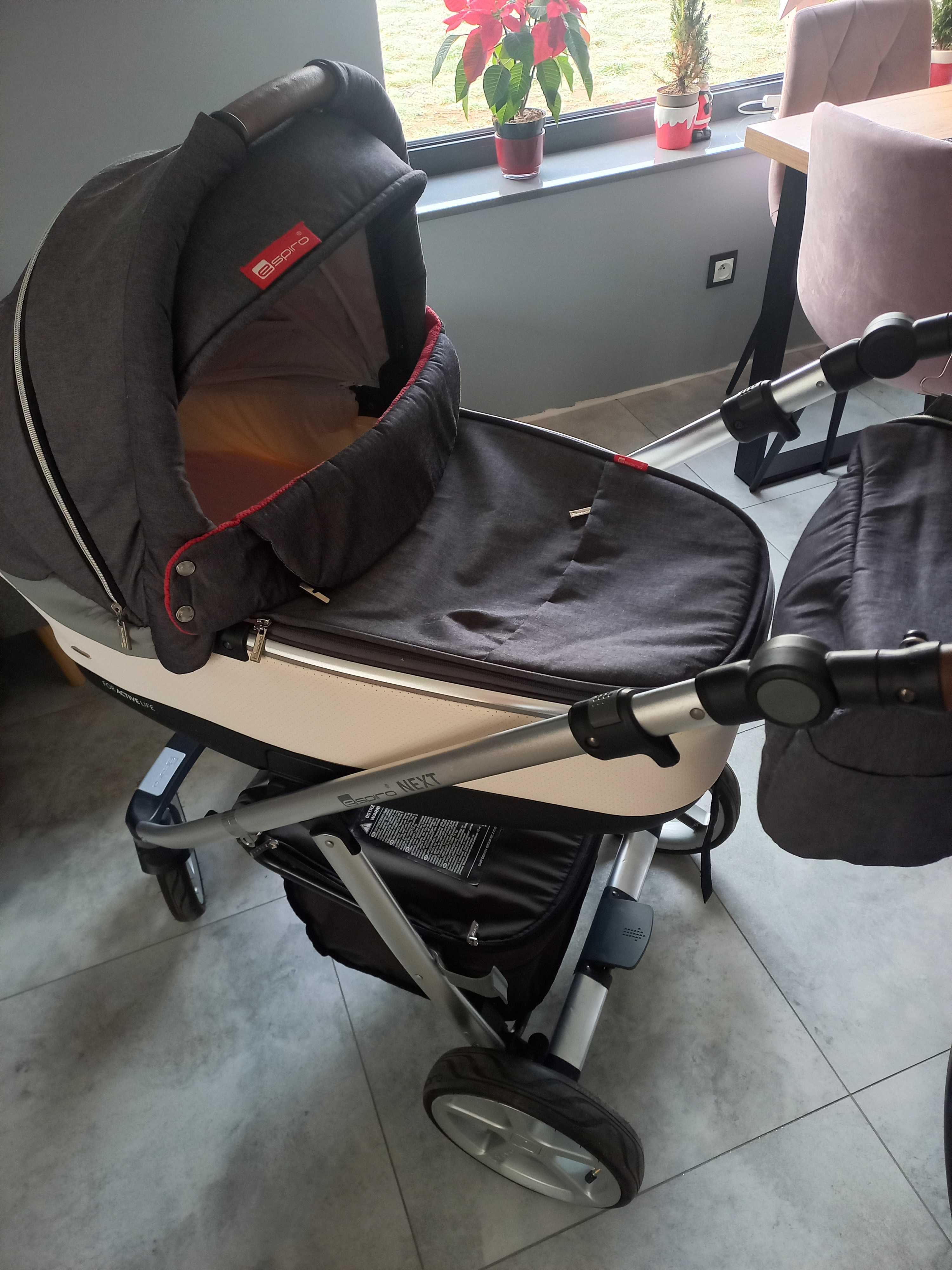 Wózek espiro next manahattan plus śpiworek pokrowce adaptery