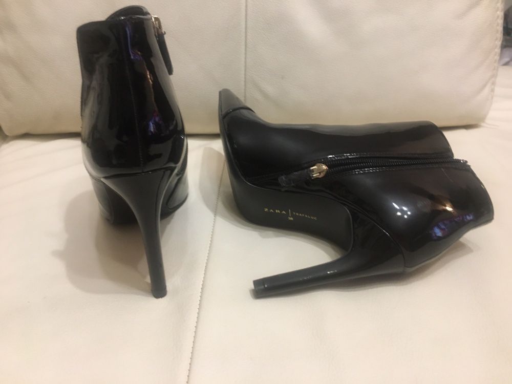 Botki lakierowane ZARA rozmiar 38