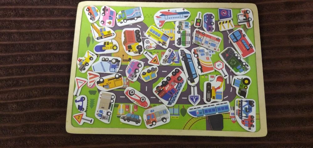 Деревянные магнитные пазлы для детей. Развивающие игрушки