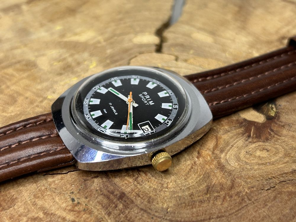 Stary zegarek Prim Sport 17 jewels nurek diver