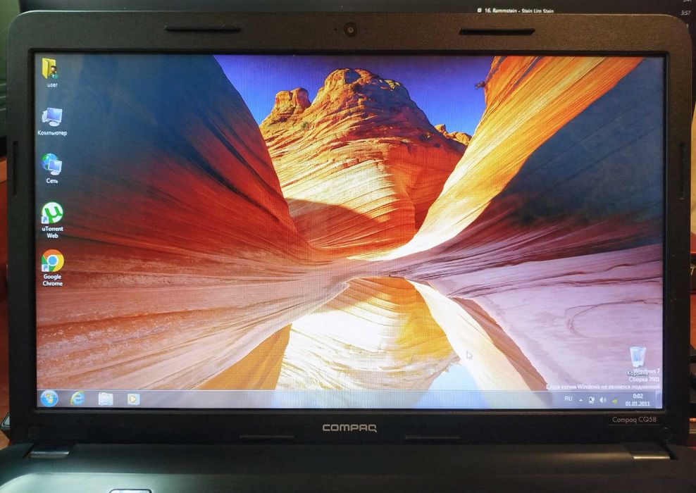 Ноутбук HP Compaq Presario CQ58-279ER, обслужен, термопаста - заменена
