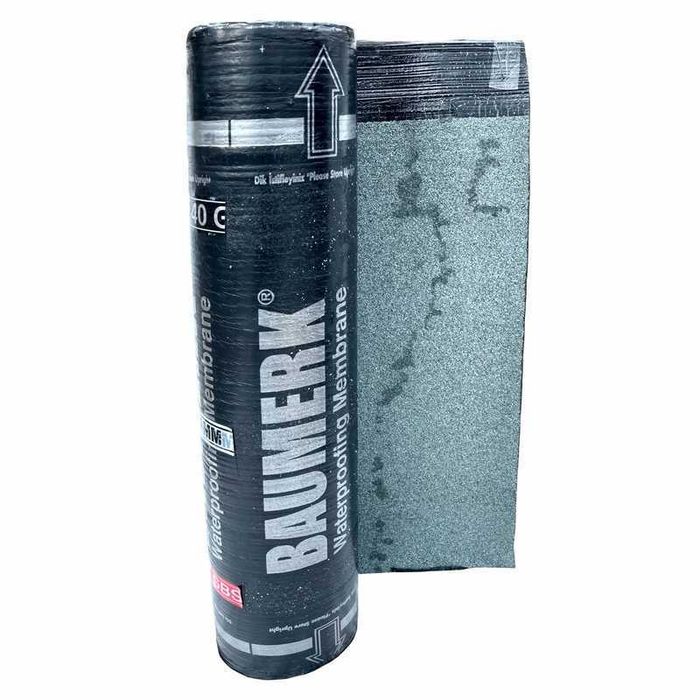Рубероїд верхнього шару BAUMERK WP 40G, 4.0KG і Baumerk EP 40G, 5.2kg