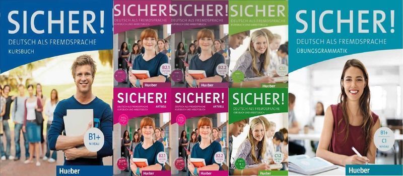 Комплект Sicher! Hueber Kursbuch + Arbeitsbuch aktuell Übungsgrammatik