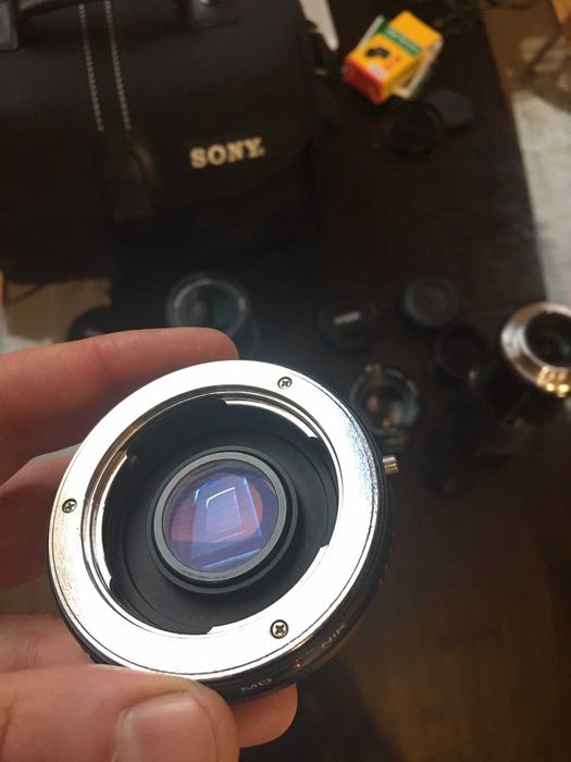 Адаптер для обьектива Minolta MD/MC для Nikon F с линзой