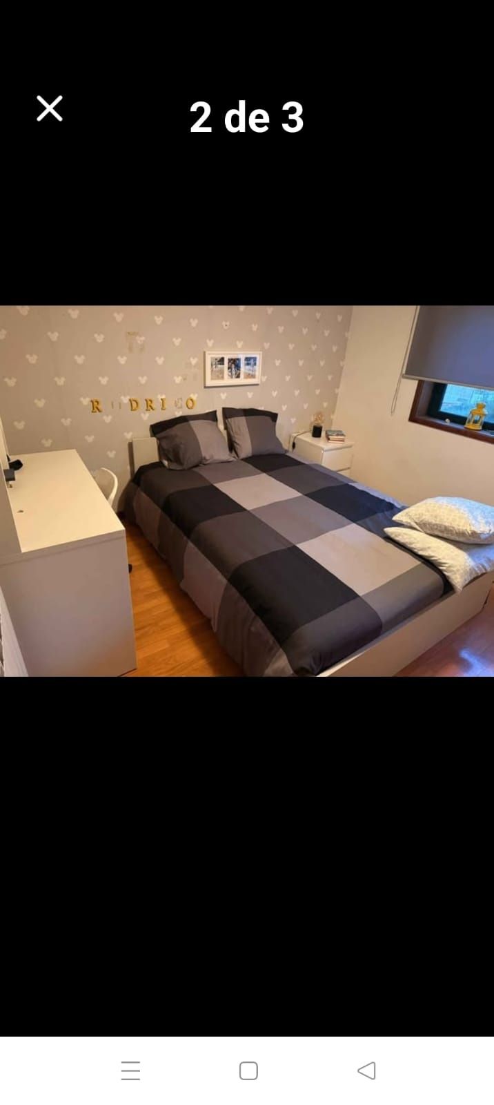 Cama e colchão de casal