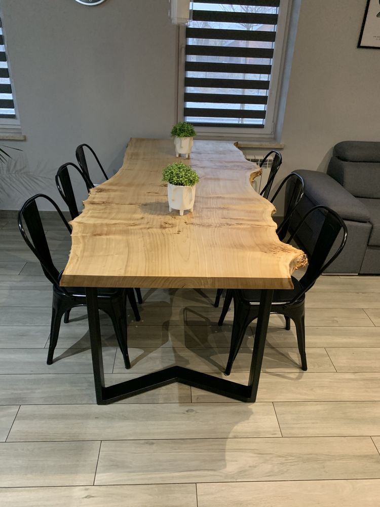 Stół z monolitu czeczota czeczot stół loftowy 230 cm
