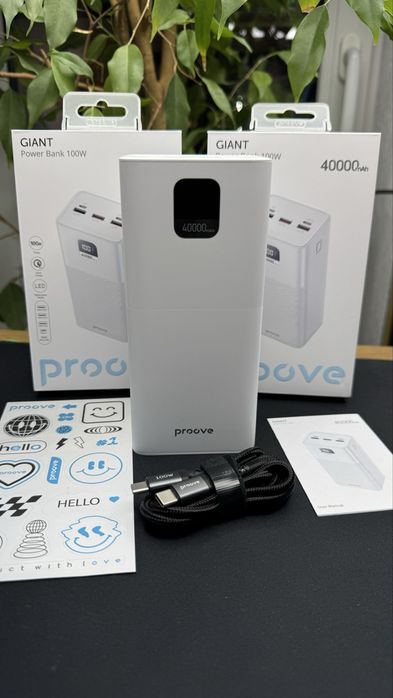 Оригінальний павербанк Proove Giant 40000 mAh 100w з гарантією 12 міс.