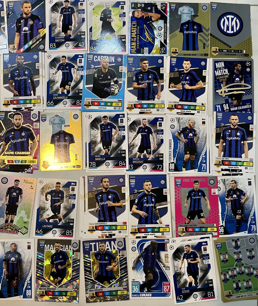 karty piłkarskie Inter Mediolan