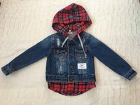 Джинсова куртка/джинсівка/для/на мальчика/хлопчика с капюшоном 98-110