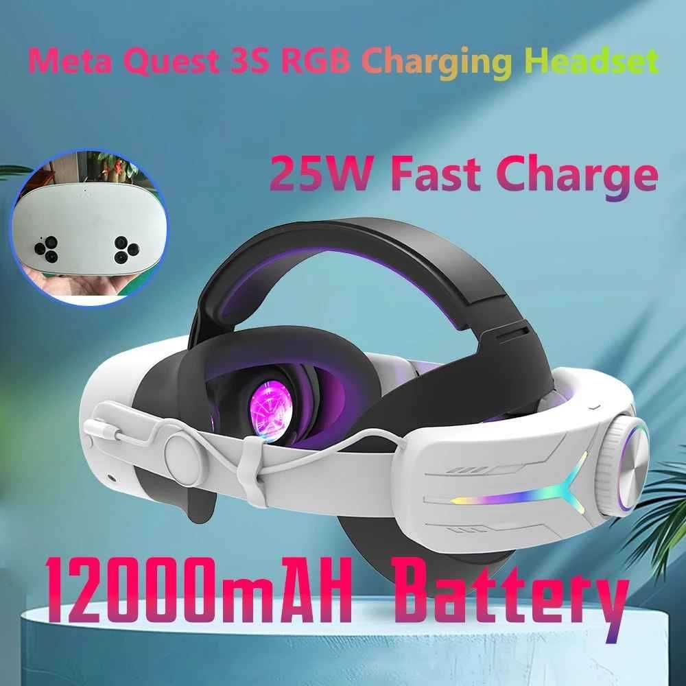 Meta Quest3 a Bateria dura 4-6 Horas Luz RGB Carregamento Rápido