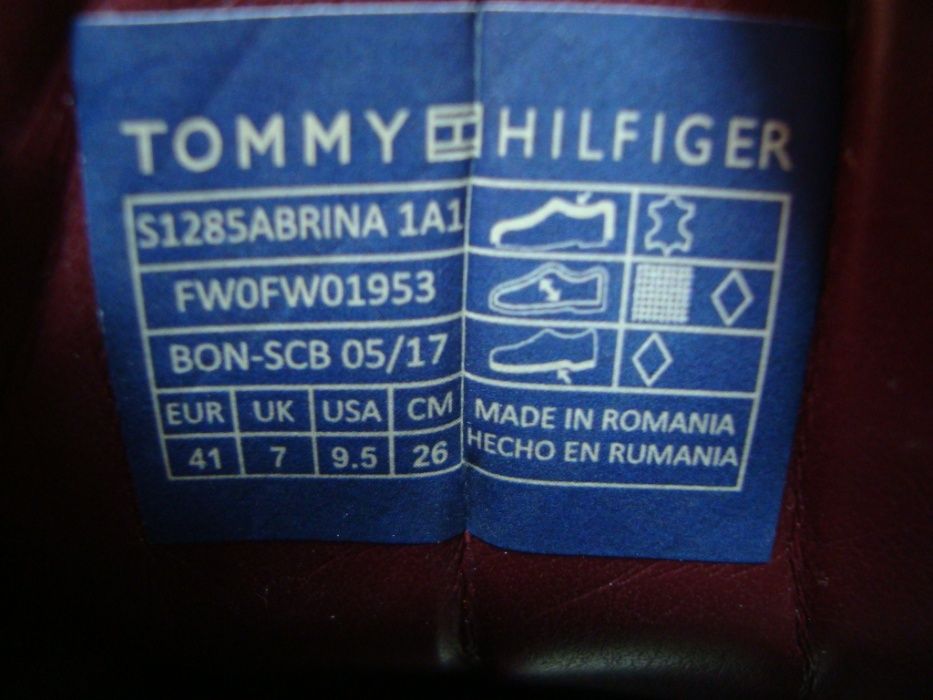 Кроссовки TOMMY HILFIGER Румыния (41р.) Кожа!