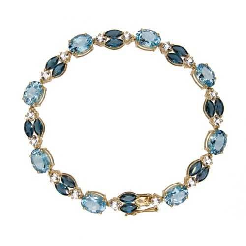 Złota Bransoletka z topazami Verona 18812T