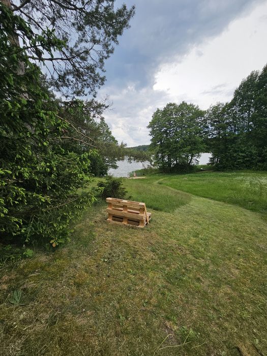 Domek letniskowy całoroczny z linią brzegową, Mazury ,  z bala, nowy.