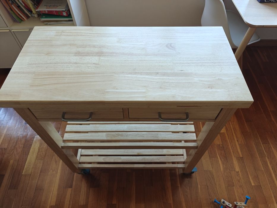 carrinho de cozinha de madeira