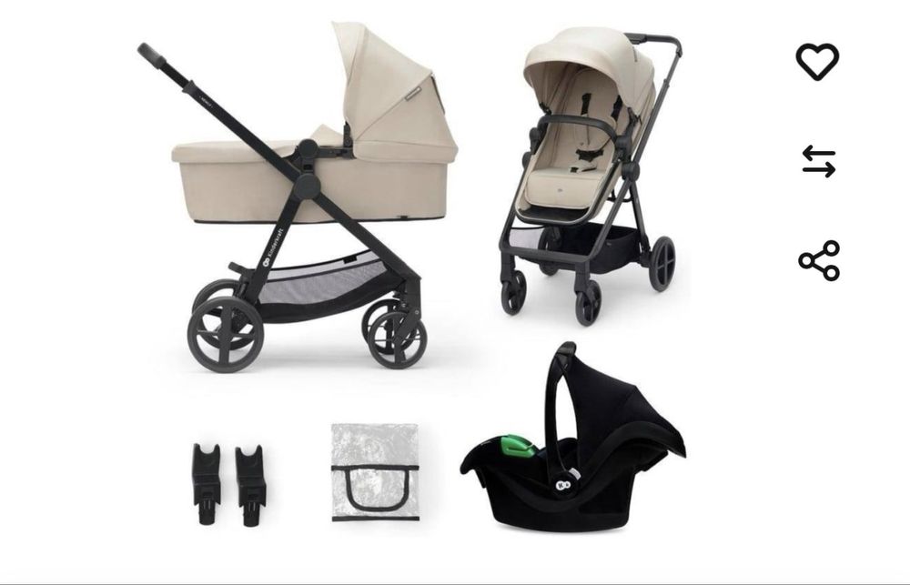 Trio carrinho + ovo kinderkraft novo na caixa