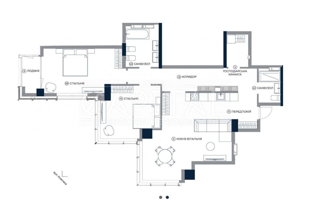 Продаж 3к квартири 118м2, ЖК А136 Highlight Tower, Палац України
