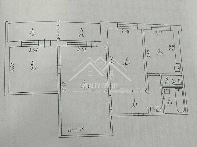 Продаж 3к з автономним опаленням у ЦМ р-ні  по вул.Українській