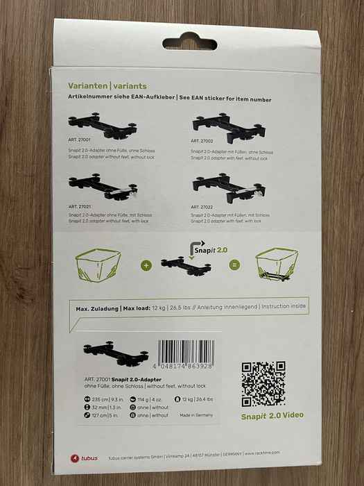 Adapter Racktime Snap-it 2.0