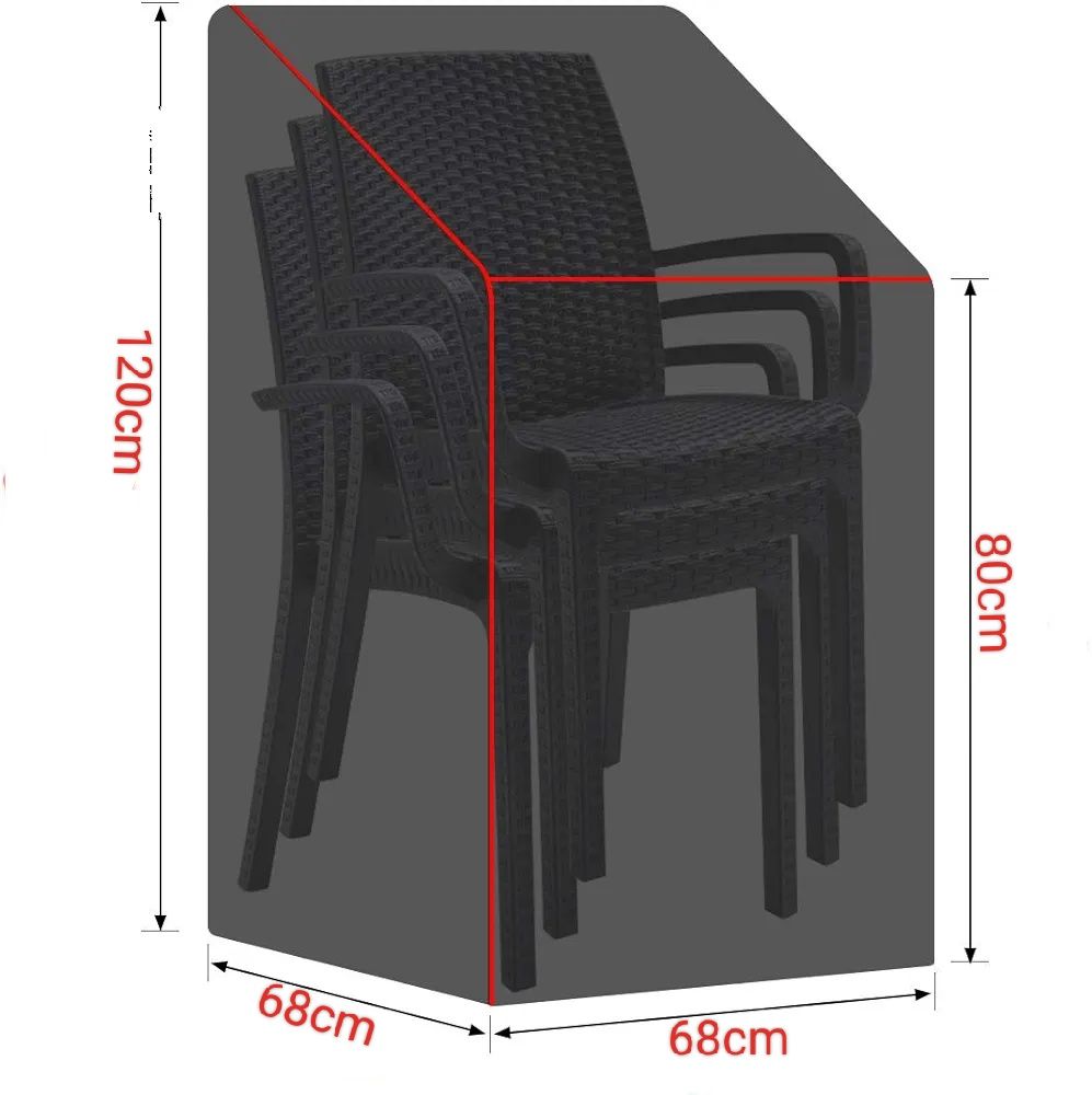 Pokrowiec na krzesła sztaplowane 120x80x68/68cm K594