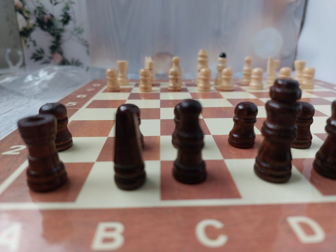Дерев'яні шахи, шашки, нарди3в1
