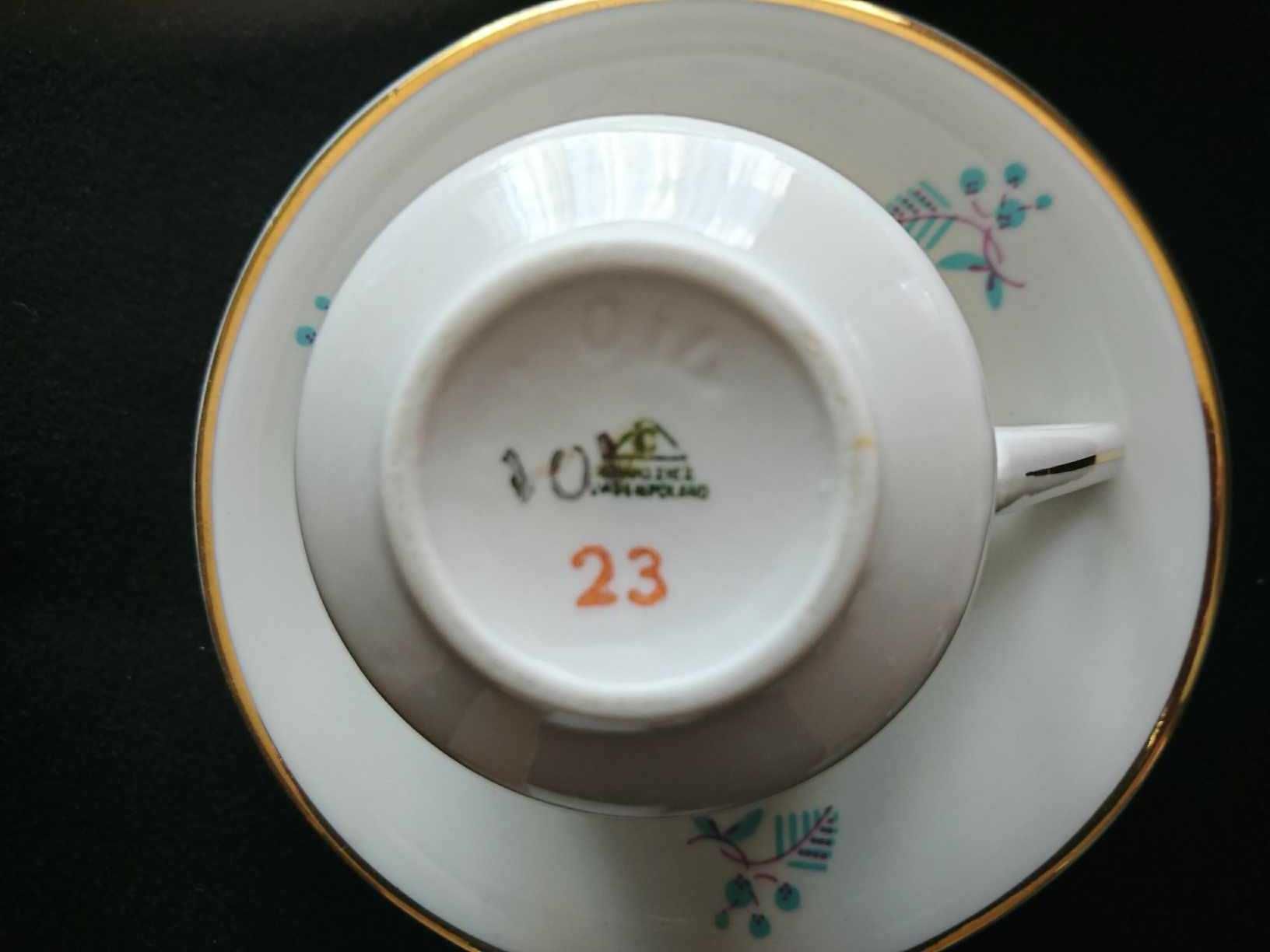 zestaw kawowy 9 elementów porcelana Chodzież
