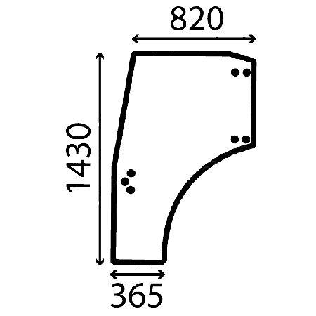 Szyba drzwi lewe Massey Ferguson 3200 , 3300 , 3400 F S V FE ACX529