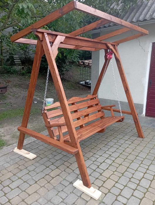 КРАСУНЯ качеля гойдалка лавка підвісна дерев'яна садова