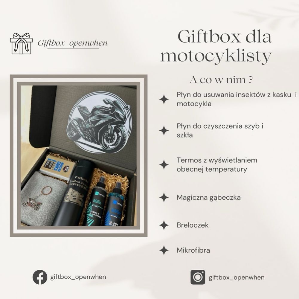 Zestaw prezentowy dla motocyklisty/ giftbox/ motor prezent